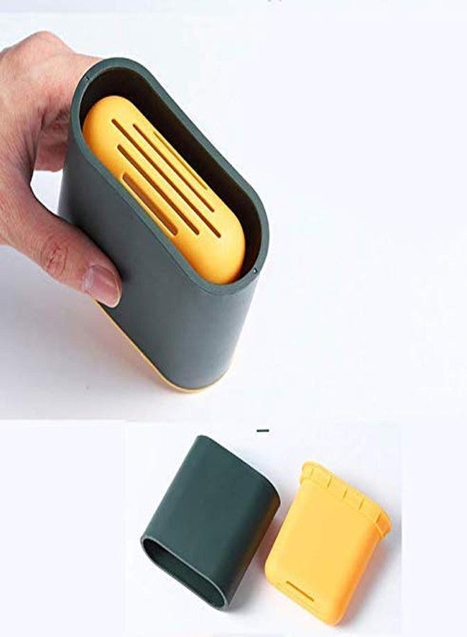 NGEL Silicone Toilet Brush with Bathroom Toilet Cleaning Brush and Holder(Color May Very) - Image 4